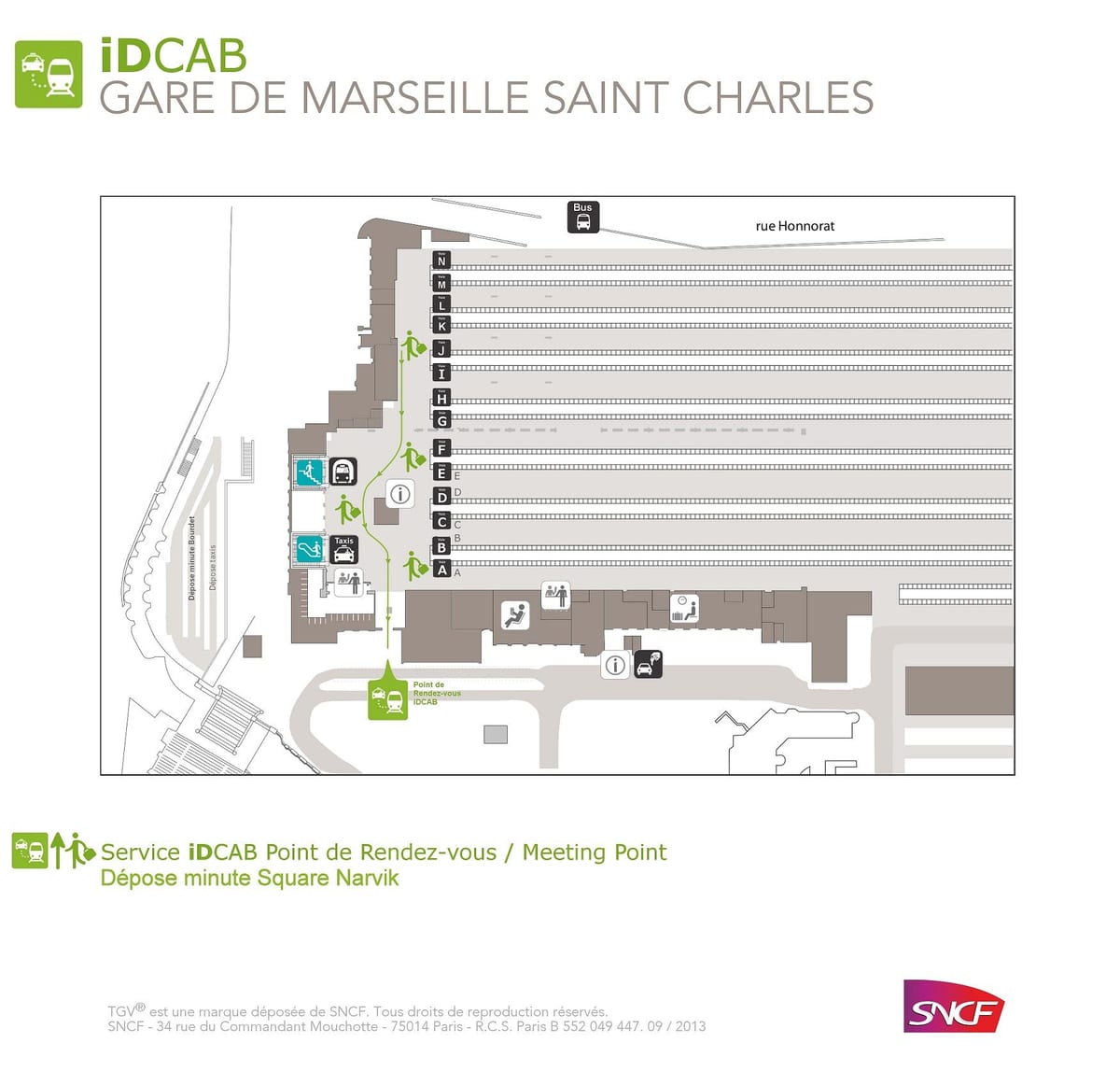 kaart Marseille ' st charles rongi jaama