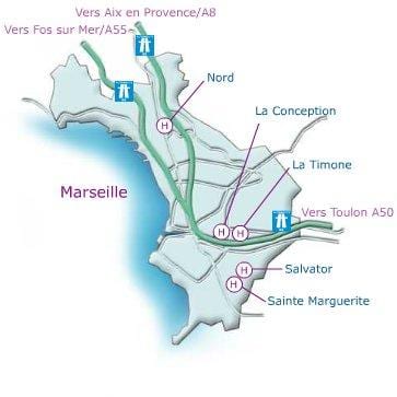 kaart Marseille haigla