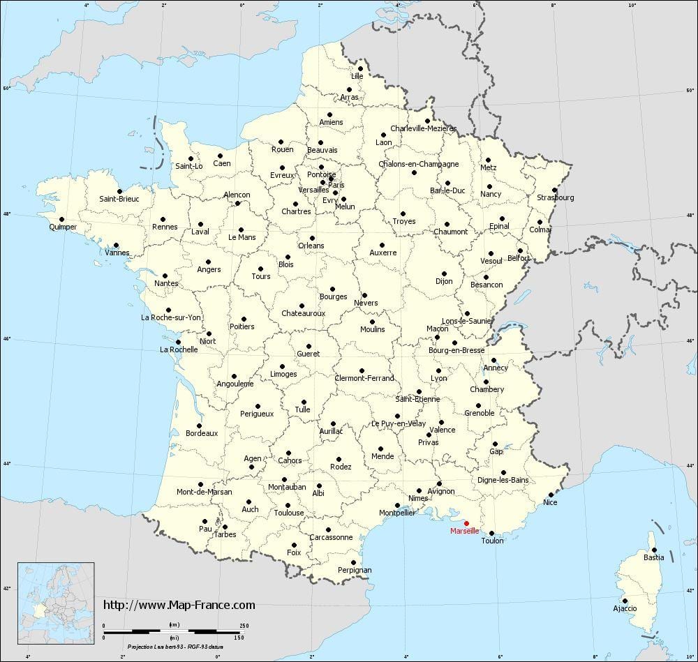 Marseille kaardil