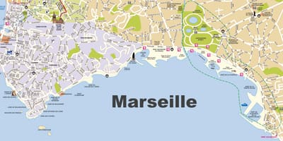 Marseille rannad kaart
